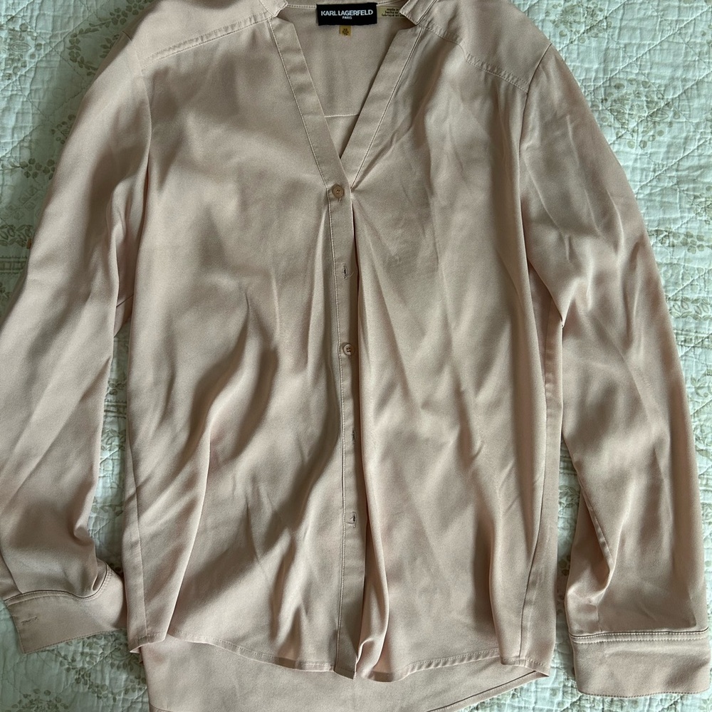 Karl Lagerfeld Blush Pink Top